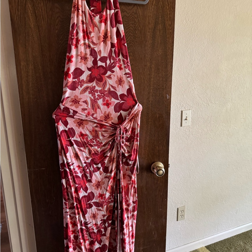 Free People Floral Mimi Dress - Red and Pink